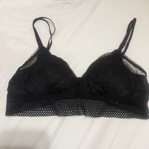 Momanda Black Lace Nursing Bralette Large